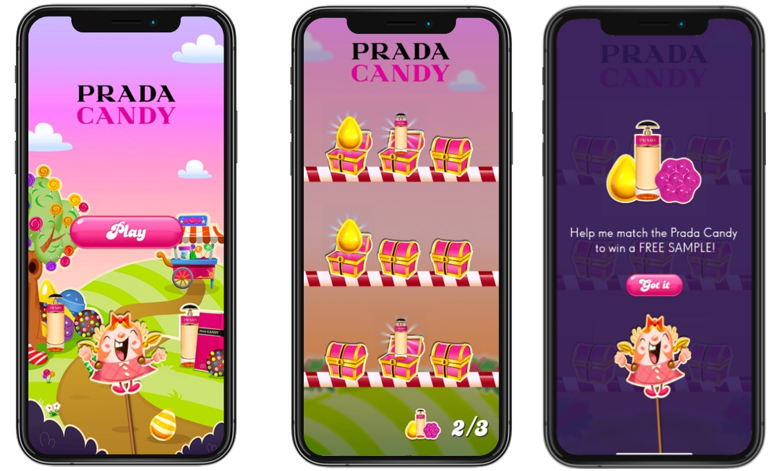 Prada Candy partnered with Candy Crush Saga for a custom designed Playable that led to a highly-engaging campaign.